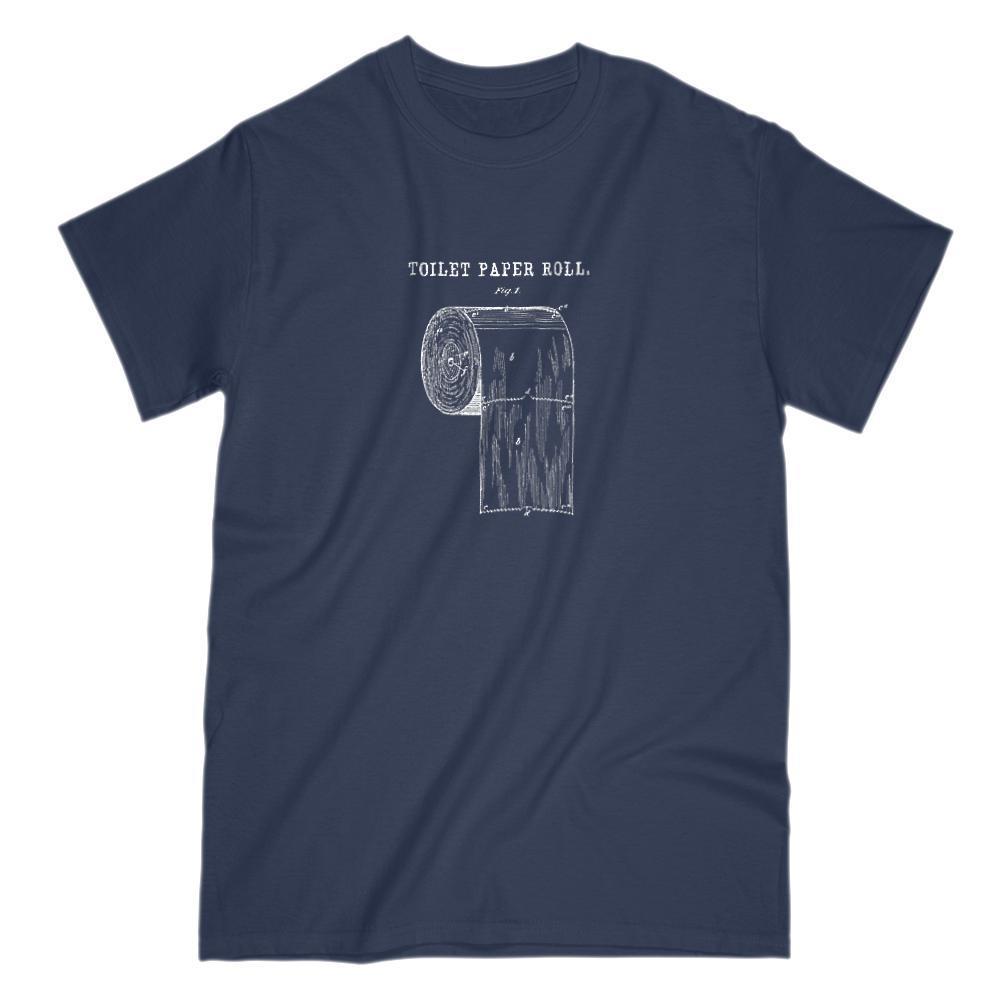 1000x1000 Front And Back Vintage Toilet Paper Roll Patent Graphic T Shirt