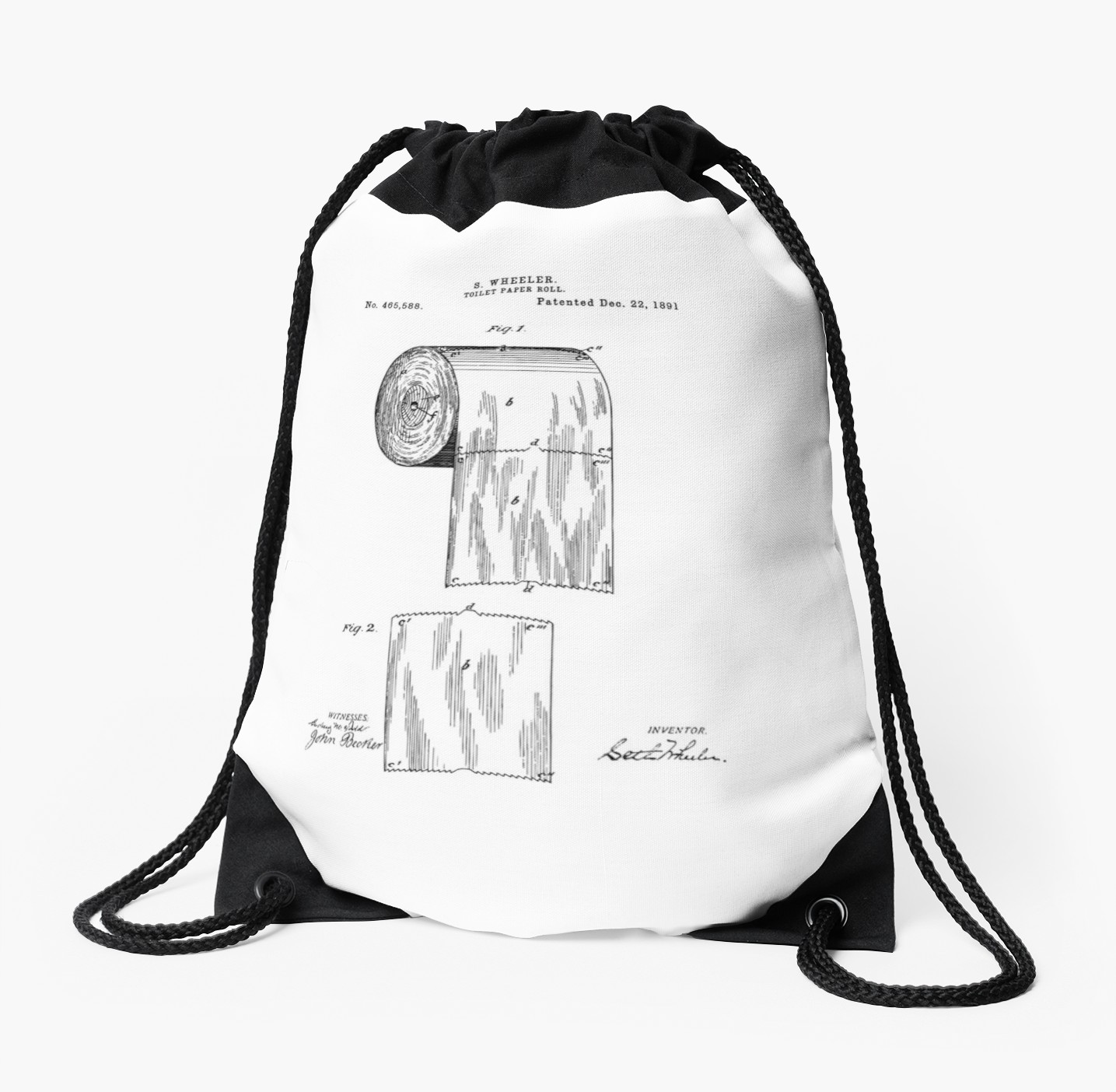 1435x1404 Toilet Paper Patent Drawstring Bag