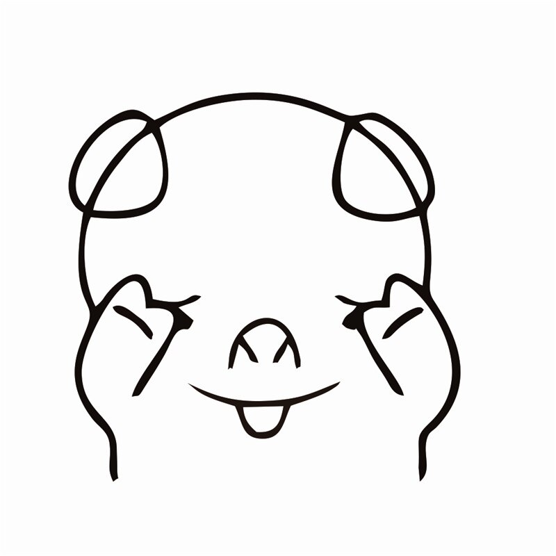 800x800 Carton Pig Closetool Sticker Bathroom Waterproof Toilet Seat Cover