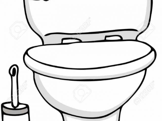 640x480 Toilet Bowl Clipart Black And White