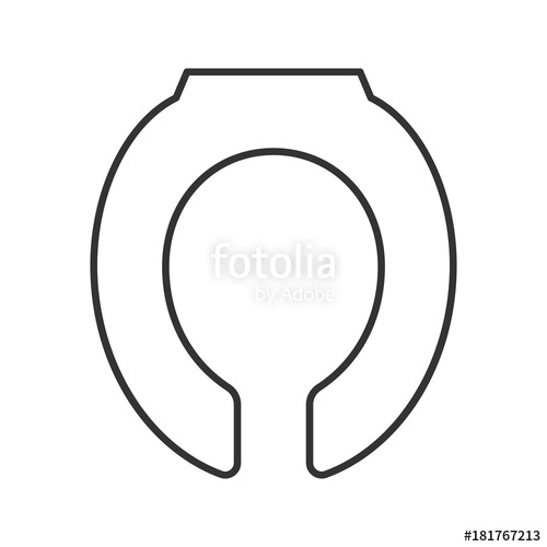 500x500 Toilet Seat Linear Icon Stock Image And Royalty Free Vector