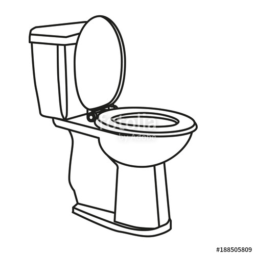 499x500 Isolated Sketch Of Toilet Seat Stock Image And Royalty Free