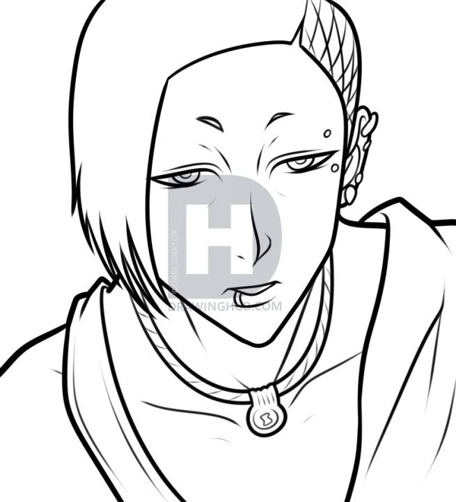 655x720 How To Draw Uta From Tokyo Ghoul, Step