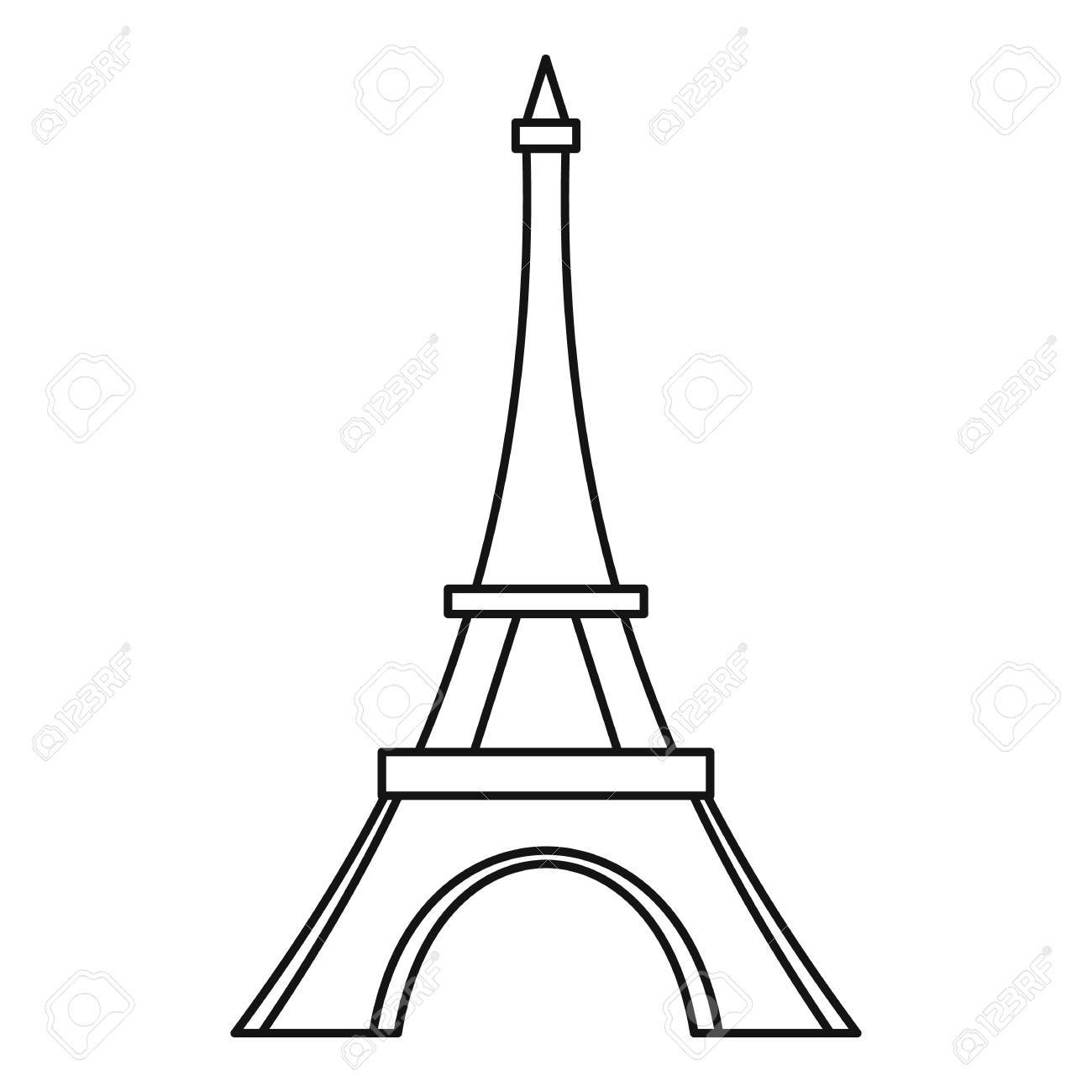 1300x1300 Collection Of Free Eiffel Clipart Outline Amusement Clipart