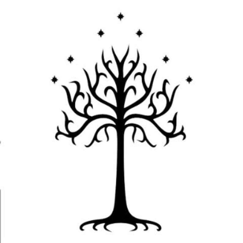 794x794 White Tree Of Gondor Wall Decal Etsy