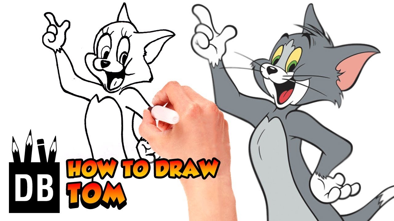 1280x720 how to draw tom from tom and jerry kids