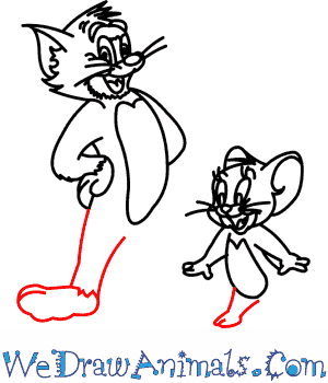 300x350 How To Draw Tom And Jerry
