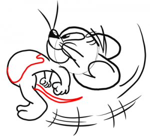 300x271 Step Tutorial How To Draw Tom And Jerry