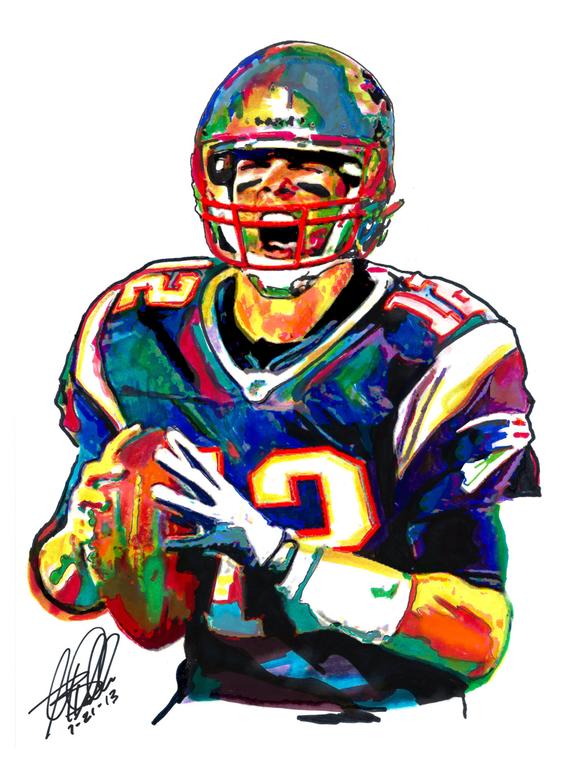 570x760 tom brady the new england patriots quarterback football etsy