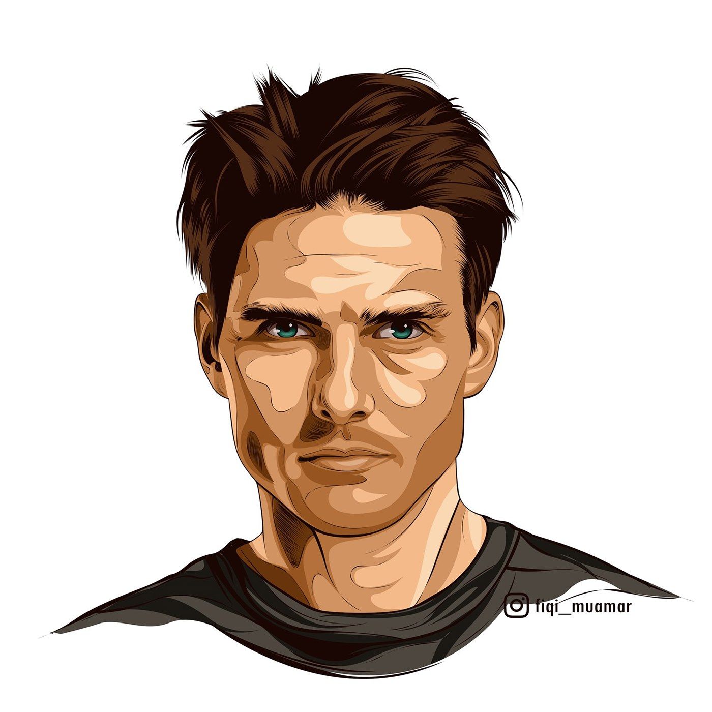 1400x1400 Fan Art Tom Cruise Cartoon Style On Behance Art