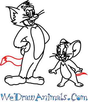 300x350 How To Draw Tom And Jerry