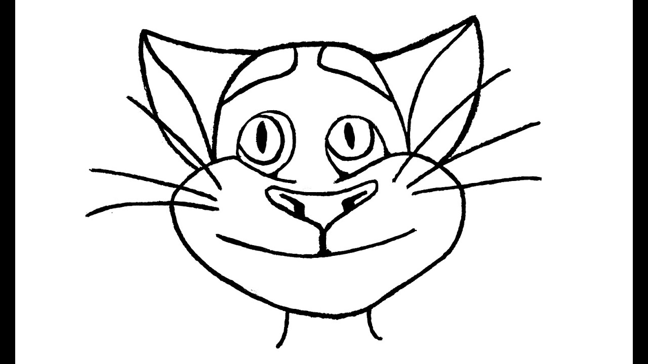 1280x720 how to draw tom from my talking tom