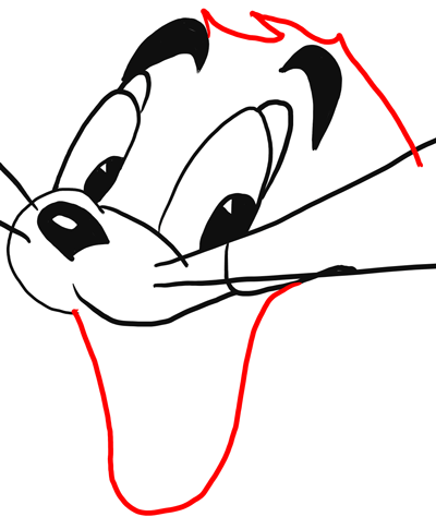 400x485 Step How To Draw Tom From Tom And Jerry Drawing Lesson