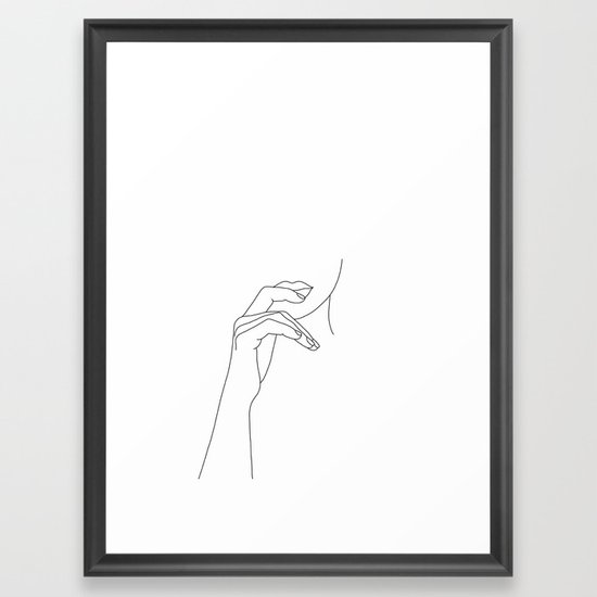 550x550 Hands Line Drawing Illustration
