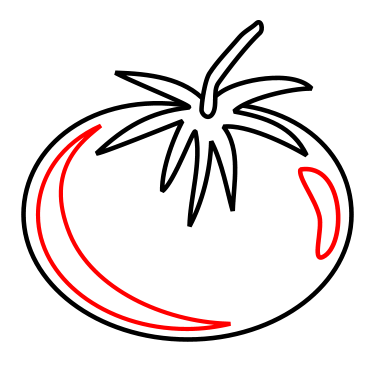 375x375 Drawing A Cartoon Tomato