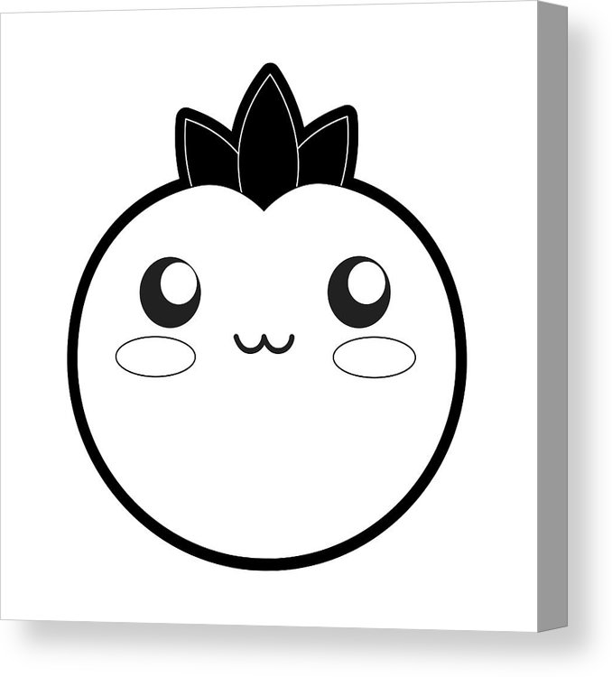 678x750 Kawaii Tomato Vector Illustration Canvas Print Canvas Art