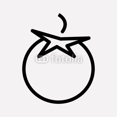 400x400 tomato icon line element vector illustration of tomato icon line