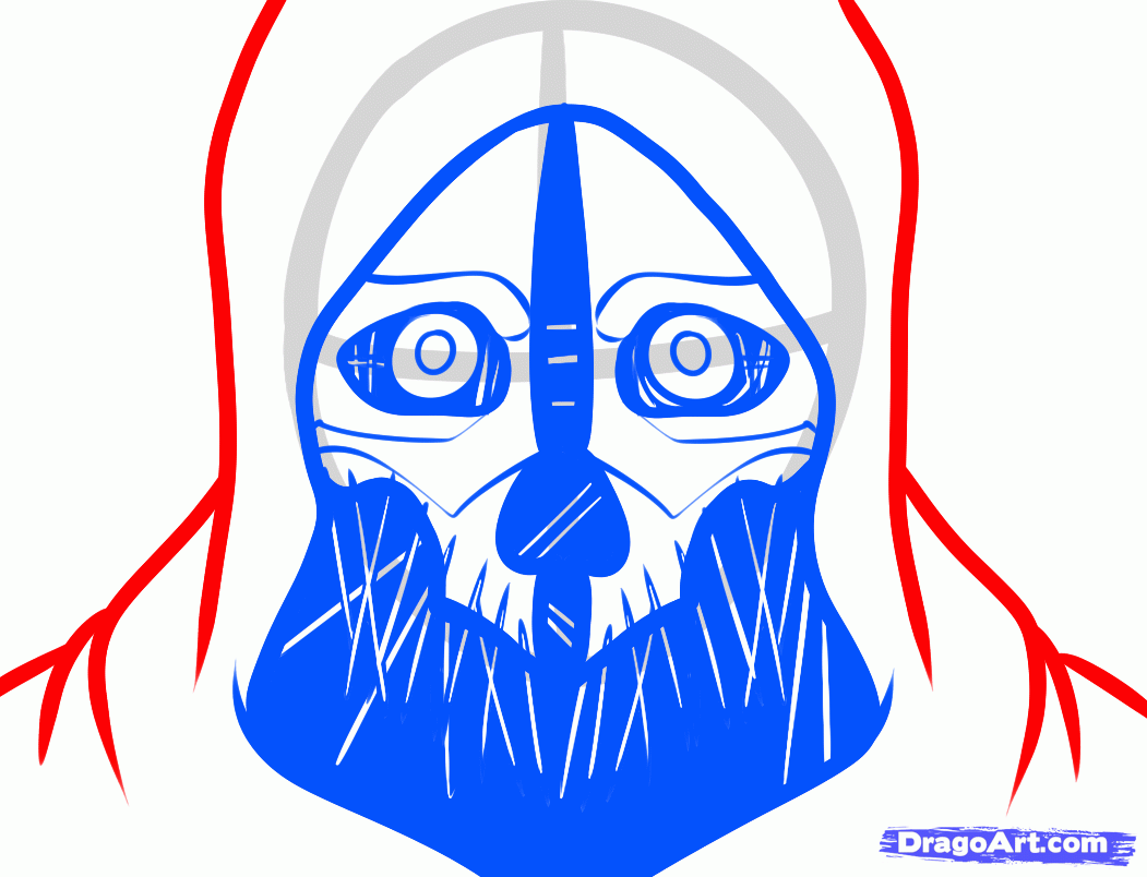 1051x804 How To Draw Corvo Attano, Dishonored, Step
