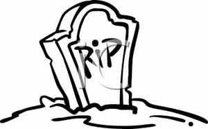300x186 Cartoon Of A Tombstone With The Word Rip On It