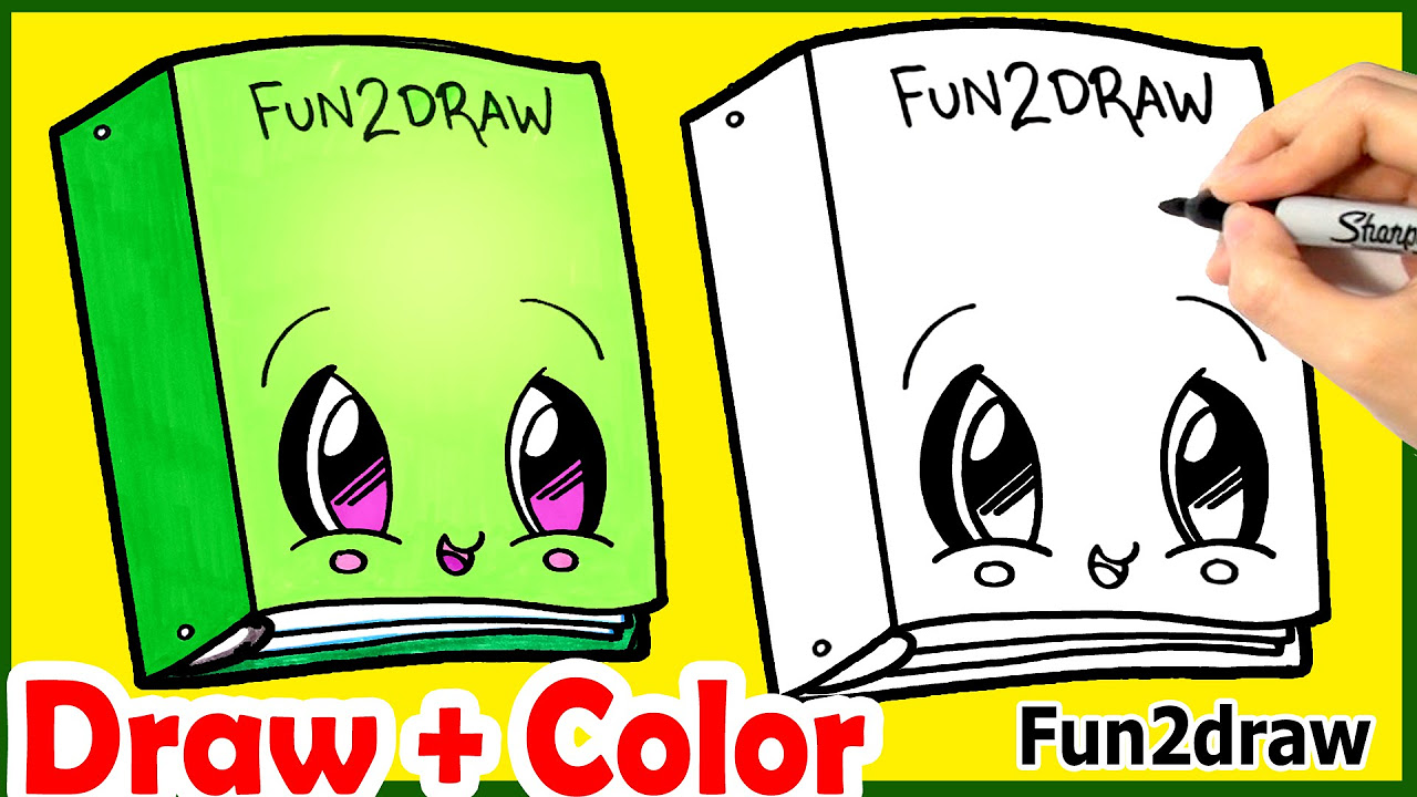 1280x720 Back To School Cutie! How To Draw Cute Binder Step