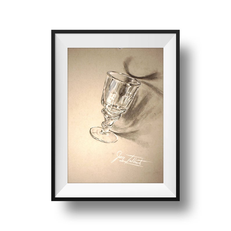 794x794 Original Fancy Glass Drawing Etsy