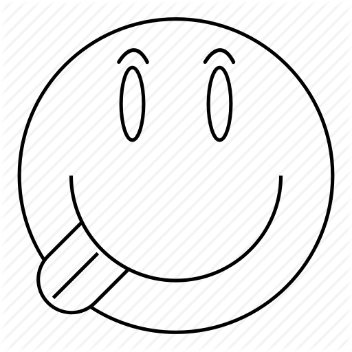512x512 Drawing Smirk Tongue Transparent Png Clipart Free Download