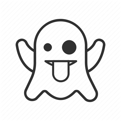 512x512 ghost, monster, snapchat, spirit, teasing ghost, tongue, tongue