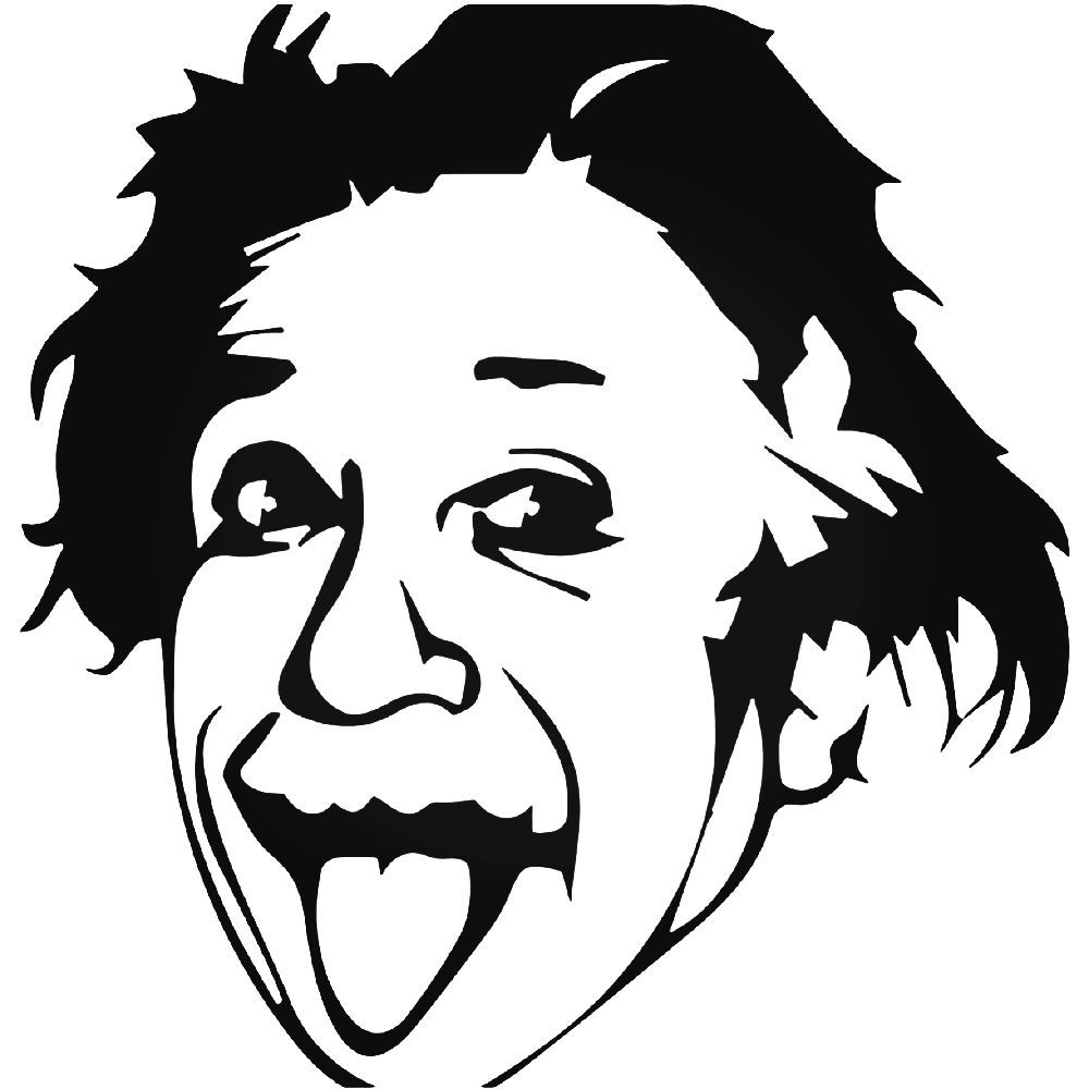 1000x1000 Einstein Sticking Tongue Out Sticker