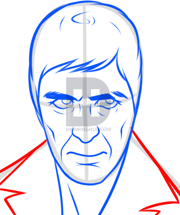 604x720 How To Draw Al Pacino Easy, Step