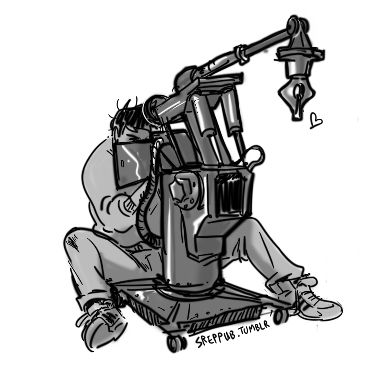 1280x1280 Tony And Dum E On Their Own