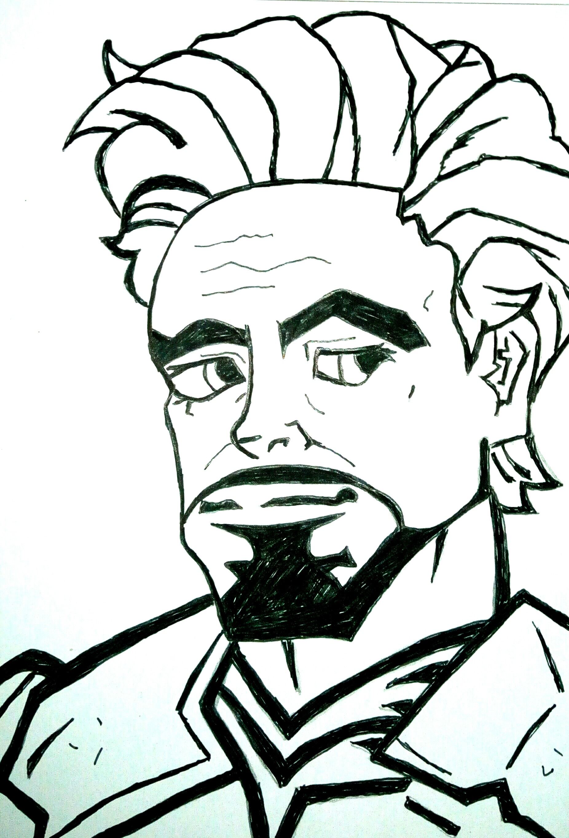 1852x2728 animated tony stark iron man black and white drawing skitcnikt