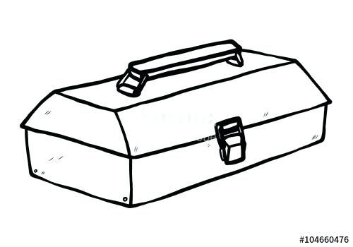 500x350 Tool Box Drawing Auto Toolbox Vector Drawing