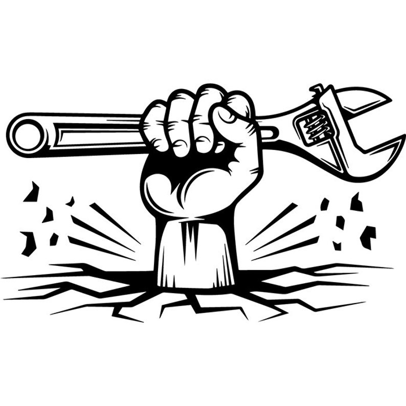 794x794 Construction Logo Mechanic Plumbing Hand Wrench Toolbox Etsy