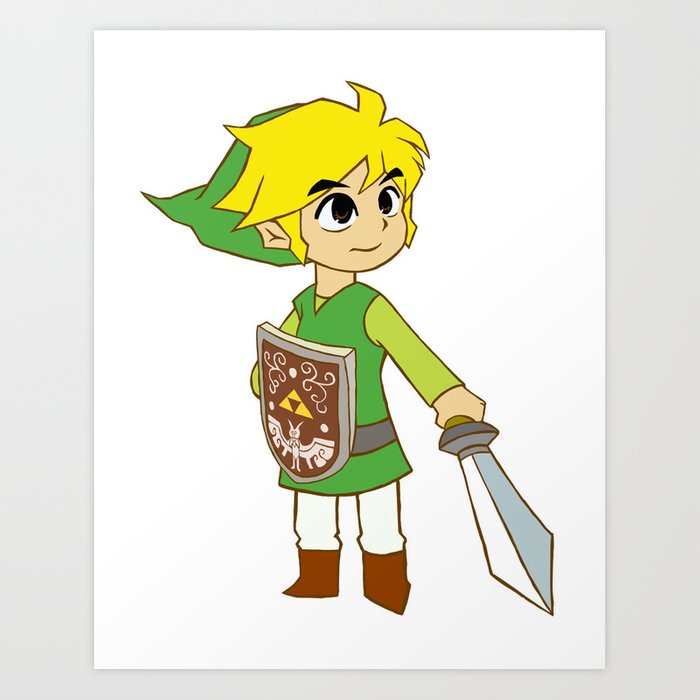 700x700 Toon Link Art Print