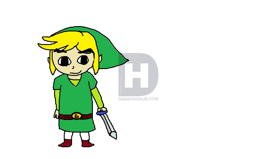 949x541 Toon Link Drawing