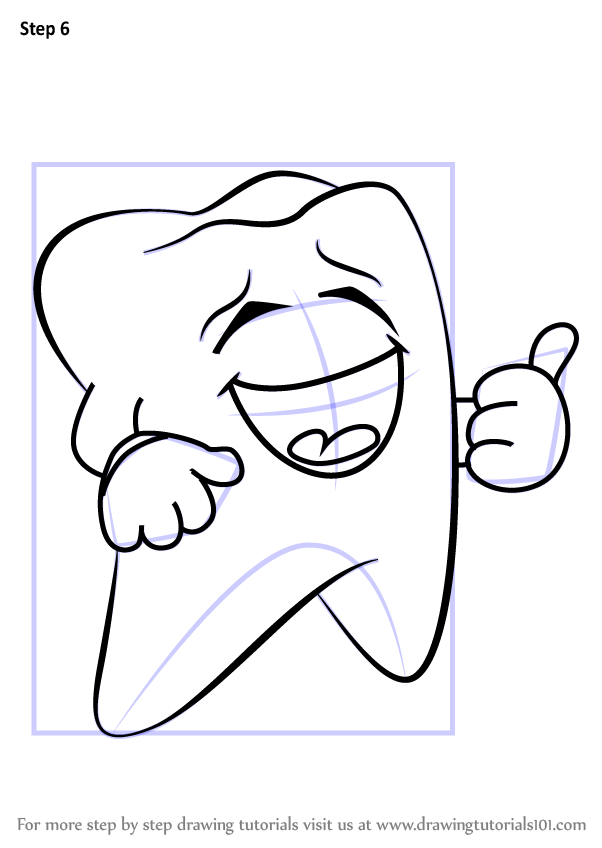 602x848 Learn How To Draw A Happy Tooth