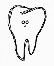 190x230 Tooth Black Dentist Dentistry Minimalism Drawing Iphone X Case