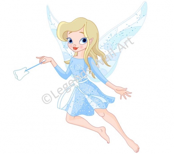 563x500 Baby Blue Tooth Fairy Legends Wall Art