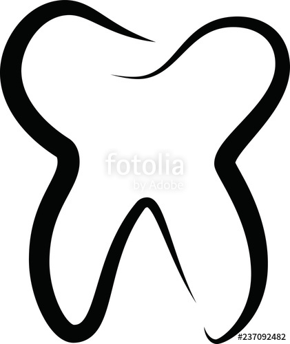 421x500 Line Drawing Of Tooth Stock Image And Royalty Free Vector