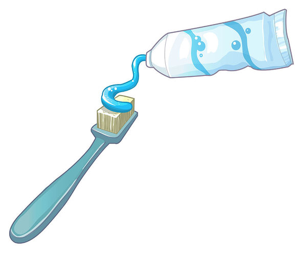 600x494 Toothbrush And Toothpaste Art Print