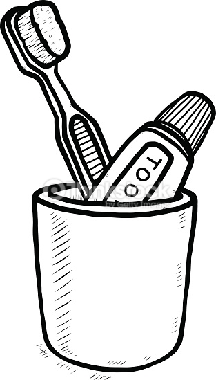 313x549 Toothbrush And Toothpaste Clipart Black And White
