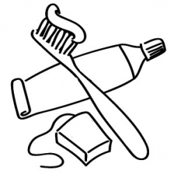 250x250 Toothpaste Clipart Coloring Page, Picture