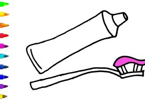 300x210 Toothbrush Drawing For Kids How To Draw Teeth, Toothpaste