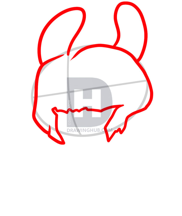 608x720 How To Draw Toothless The Dragon Step