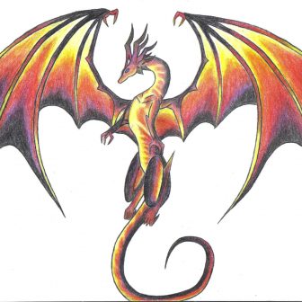 336x336 Easy Pencil Drawing Of A Dragon