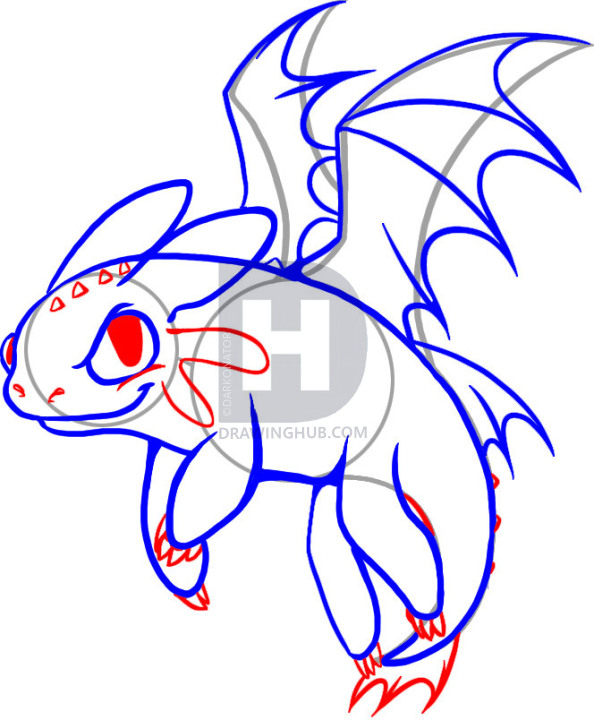 594x720 How To Draw Chibi Toothless, Step