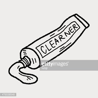 416x416 Toothpaste Doodle Premium Clipart