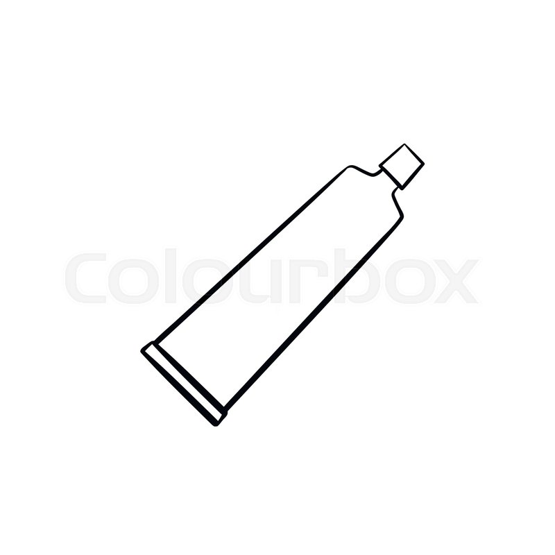 800x800 Toothpaste Tube Hand Drawn Outline Stock Vector Colourbox