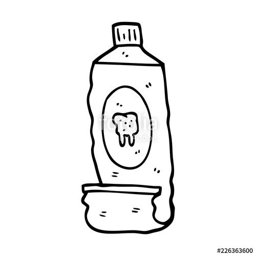 500x500 Black And White Cartoon Toothpaste Stock Image And Royalty Free