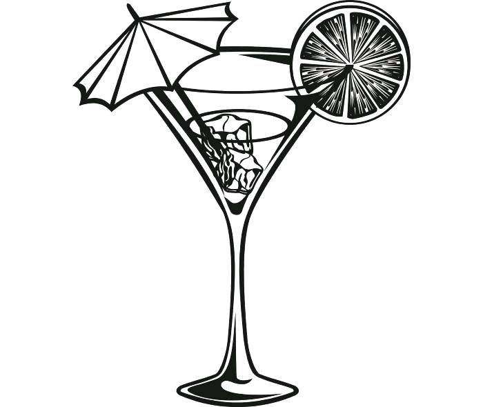 700x590 Martini Glass Drawing
